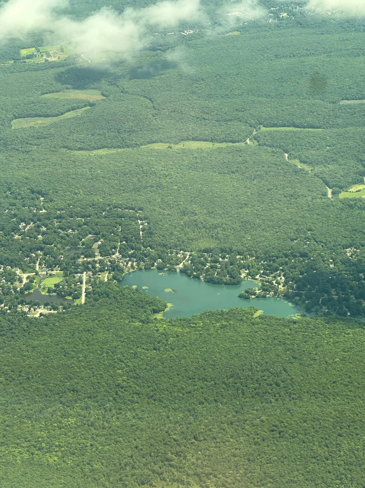 Paisagem observada durante um voo